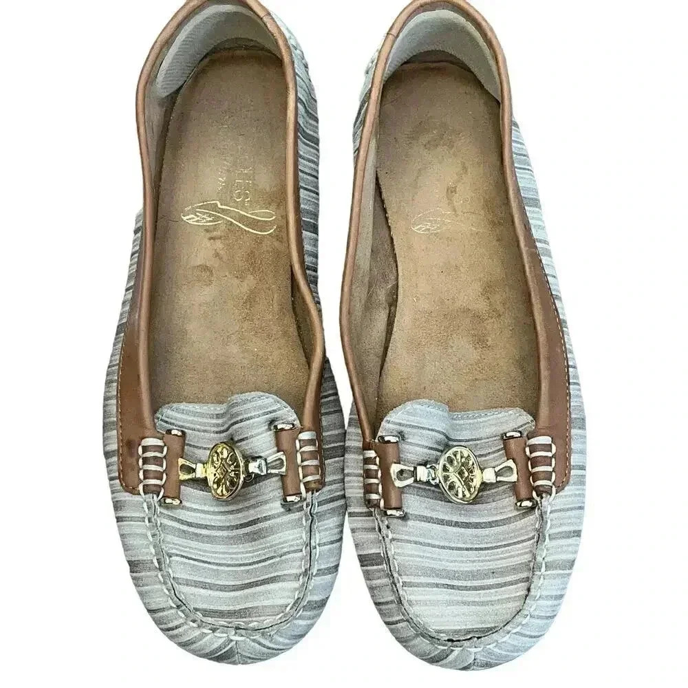 Aerosole Women's Stripped Loafer‎ Size 9